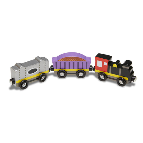train engine with 2 cars