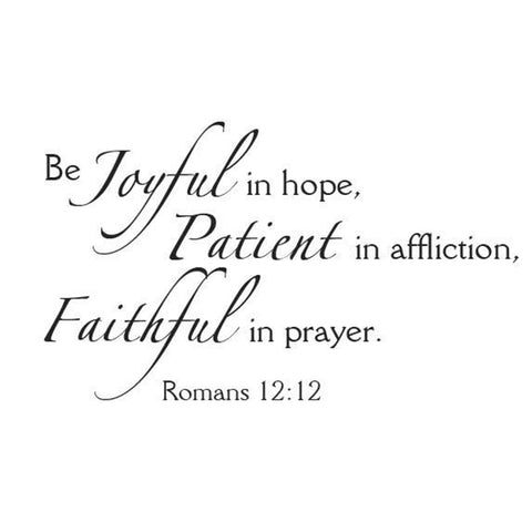 Black Be Joyful in Hope Vinyl Wall Decal 5189