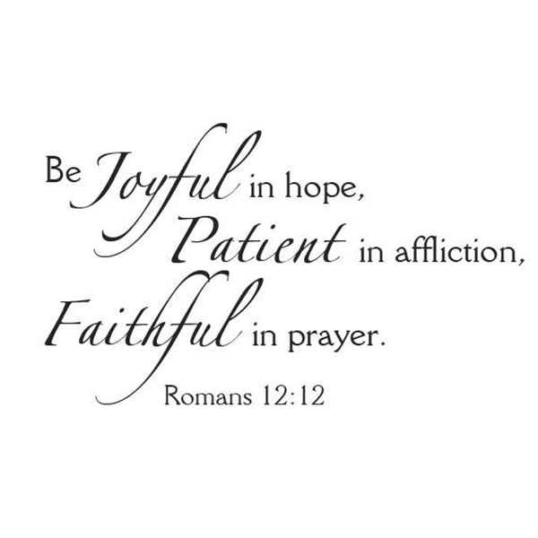 Black Be Joyful in Hope Vinyl Wall Decal 5189