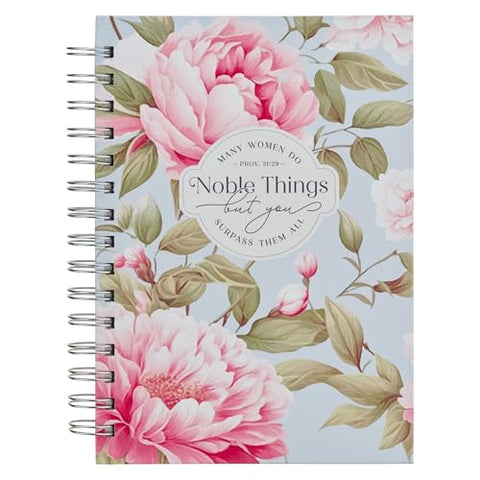 Noble Things Pink Peony Spiral Journal JLW231