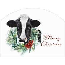 Cow Wreath Merry Christmas Plaque 525