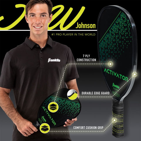 Franklin 2-player Activator Wood Pickleball Paddle with JW Johnson