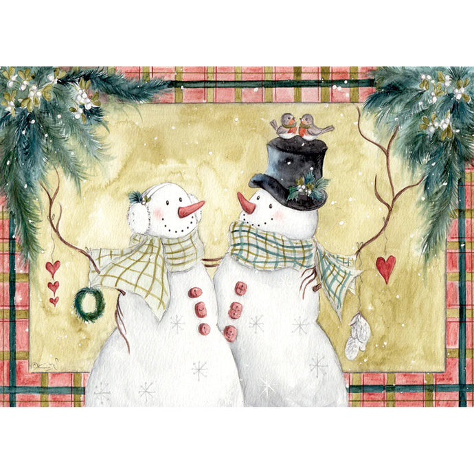 Snowman Couple Christmas Boxed Cards 52811