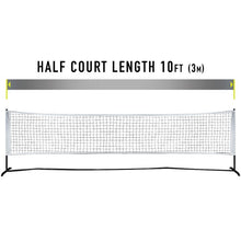 half court length, ten feet or three meters