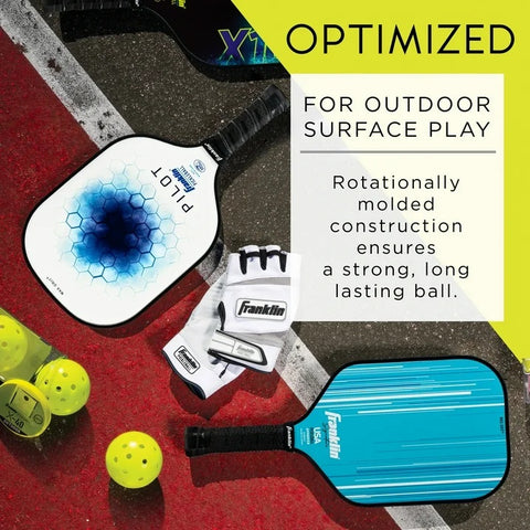 Optimized for outdoor surface play; rotationally molded construction ensures a strong, long-lasting ball
