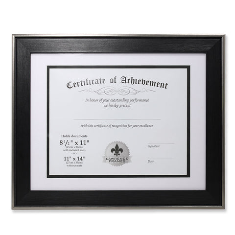 Black & Silver Document Frame 530311