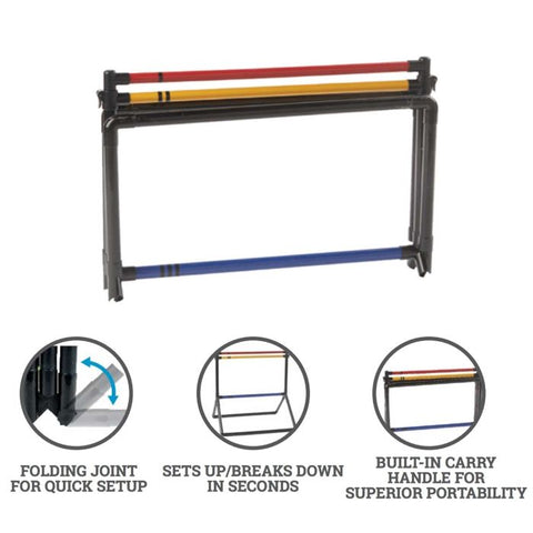 folding ladder ball target