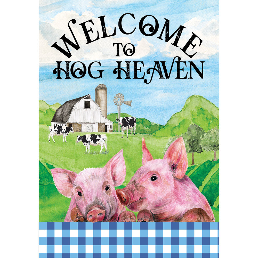 Hog Heaven Garden Flag