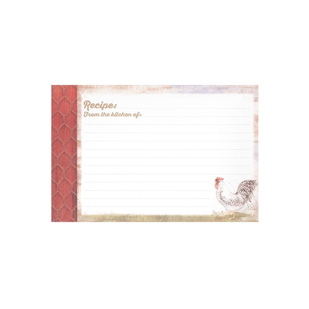 Barnyard Rooster Recipe Cards 53718