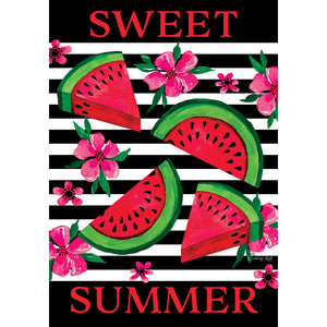 Watermelon Stripe Garden Flag
