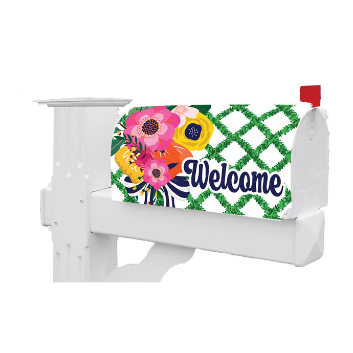 Floral Lattice Mailbox Cover