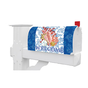 Conch and Coral Mailbox Cover
