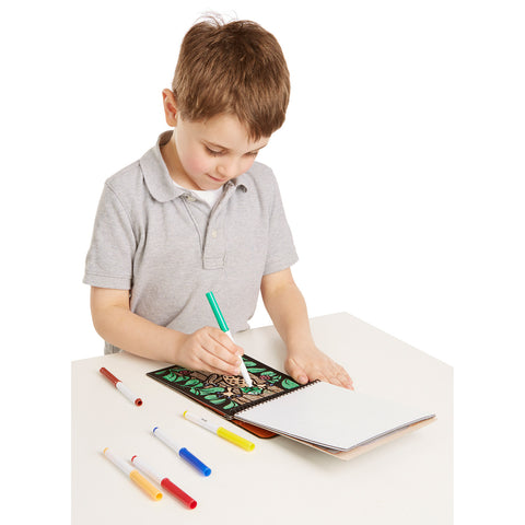 coloring pad in use