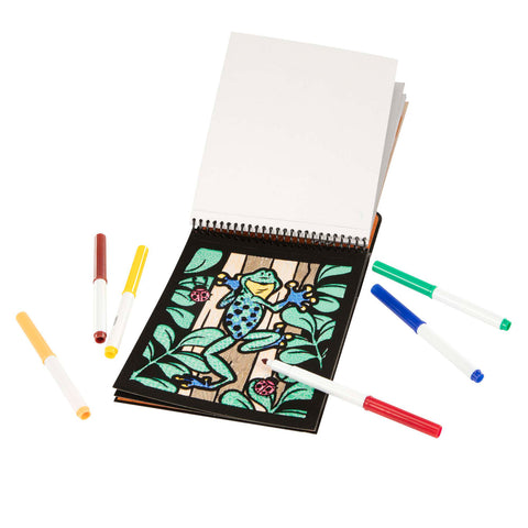 coloring pad and markers