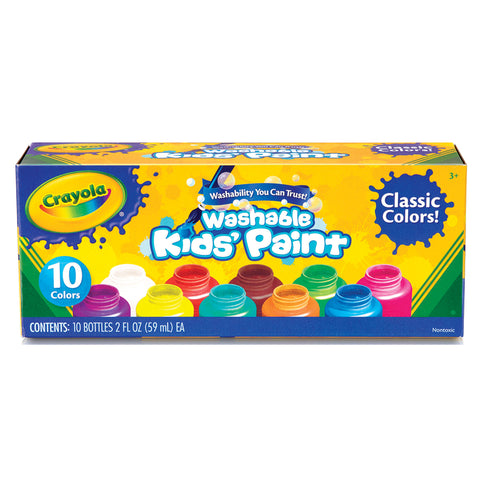 10-Count Washable Paint Classic Colors 54-1205
