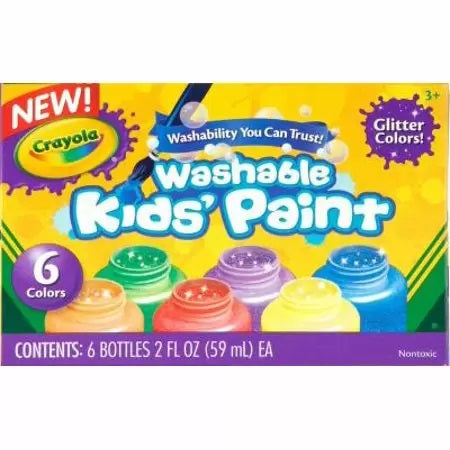6-Count Washable Paint Glitter 54-2400