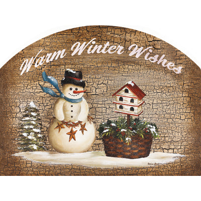 Snowman Basket Plaque 540