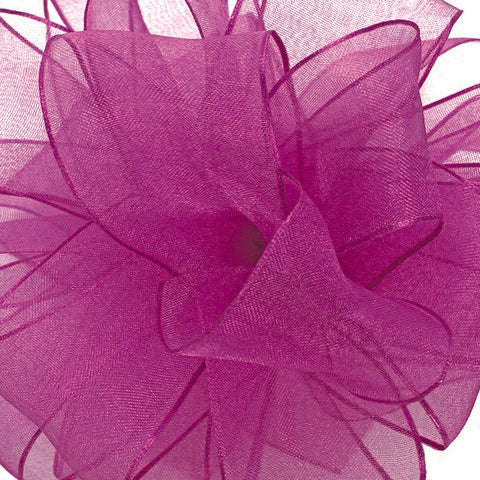 New Fuchsia Encore Wire Edge Ribbon