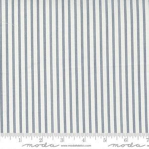 70 100% Cotton Striped French Terry Cloth White with Blue Stripes Yarn  Dyed Heavy Knit Fabric By the Yard