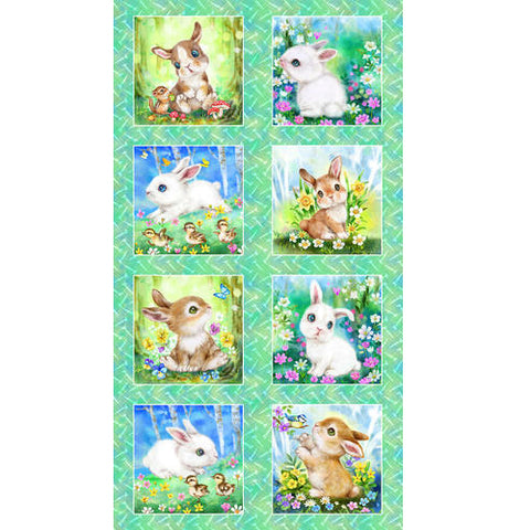 Studio E Fabrics Bunny Meadows Cotton Fabric Panel 5544