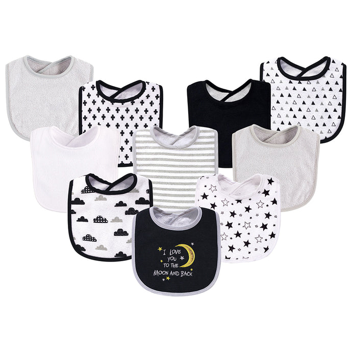 10-Pack Moon and Back Bibs 56031