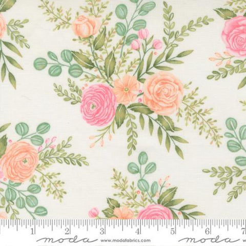 cream, Kindness Collection Rose Garden Cotton Fabric 56150