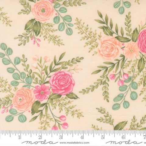 peach, Kindness Collection Rose Garden Cotton Fabric 56150
