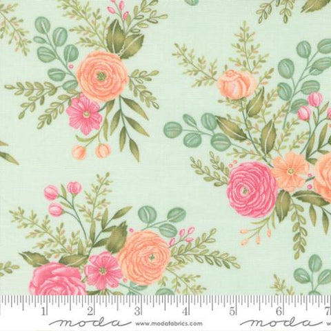 sage green, Kindness Collection Rose Garden Cotton Fabric 56150