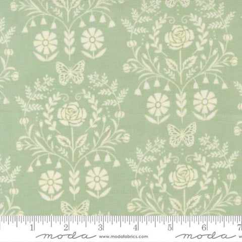 sage green, Kindness Collection Damask Cotton Fabric 56152