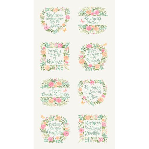 cream, Kindness Collection Cotton Craft Panel 56157