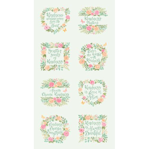 sage green, Kindness Collection Cotton Craft Panel 56157