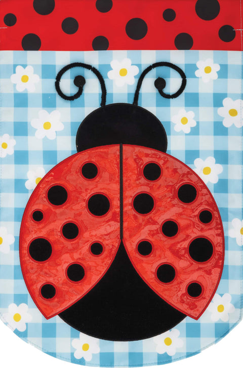 BURLAP FLAG-LadyBUG 
