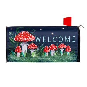 Welcome Friends Mushroom Mailbox Cover