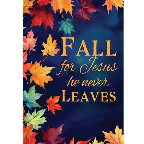 Fall for Jesus garden flag
