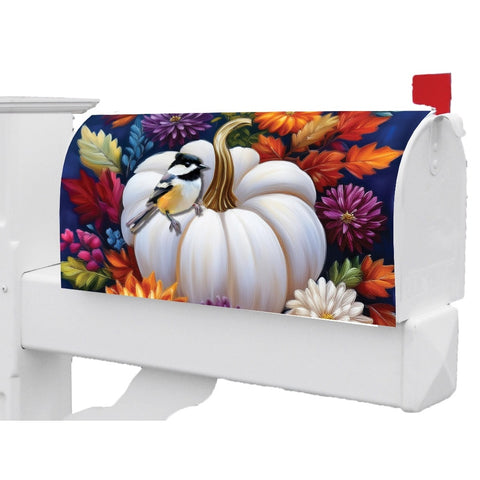Mums & Chickadee mailbox makeover