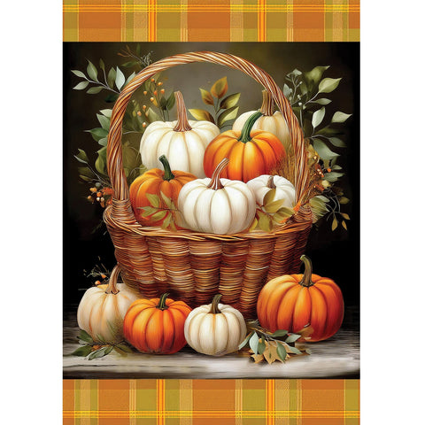 Pumpkin Basket garden flag