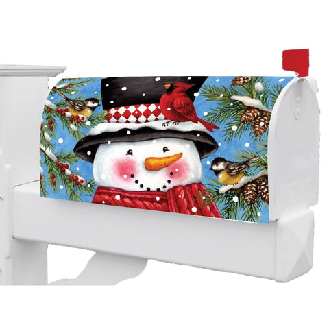 Snowman & Birds mailbox makeover