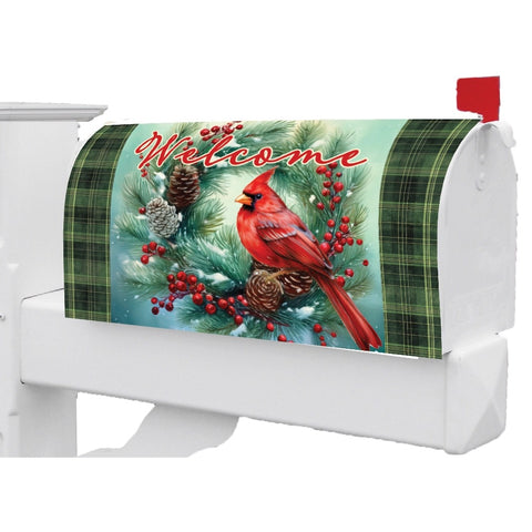 Cardinal Wreath mailbox makeover