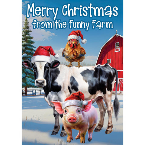 Funny Farm garden flag