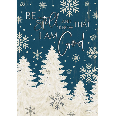 Be Still Winter garden flag