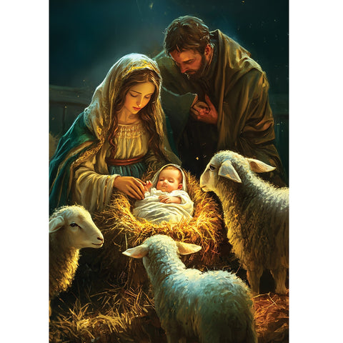 Nativity garden flag