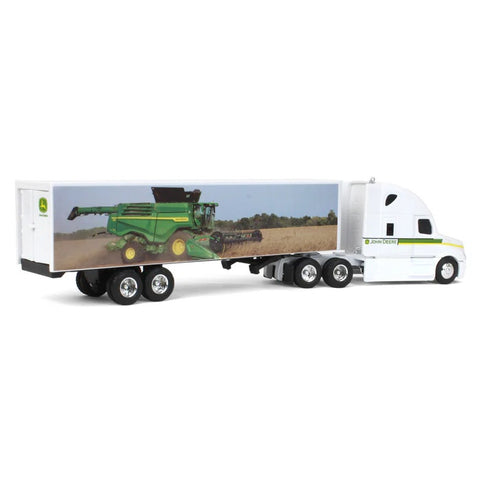 1/64 Freightliner Semi w/ John Deere X9 Combine Graphics on Trailer 45876