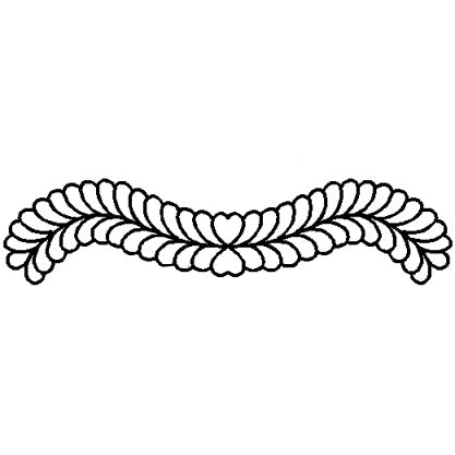 28.5" x 6.5" Feather Border Quilting Stencil 579