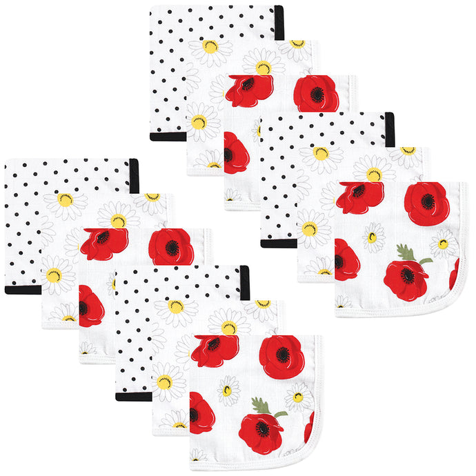 12-Pack Poppy Daisy Muslin Washcloths 57950