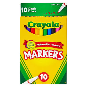 Crayola 10-Count Fine Line Classic Colors Markers 58-7726 – Good's Store  Online