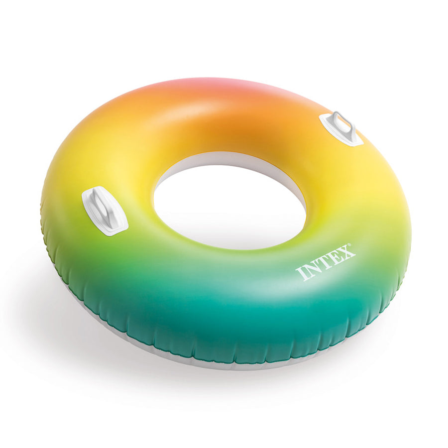 Rainbow Ombre Inflatable Pool Swim Tube 58202