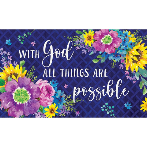 With God Custom Decor floor mat