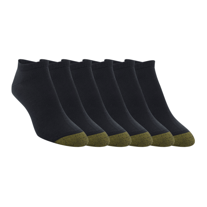 Black 6-Pack Women's Ultra Soft Liner Socks 5940