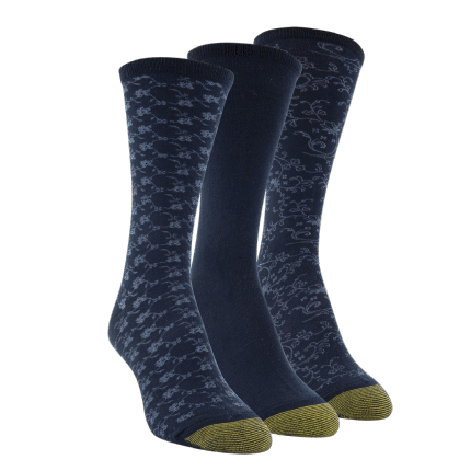 Midnight 3-Pack Women's Ultra Soft Floral Scroll Socks 5979