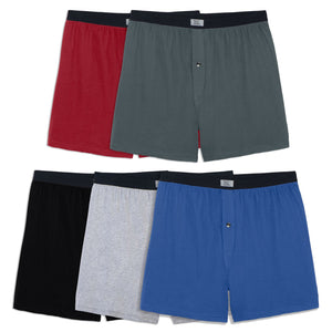 5-Pack Men's Solid Knit Boxers 5P540TG